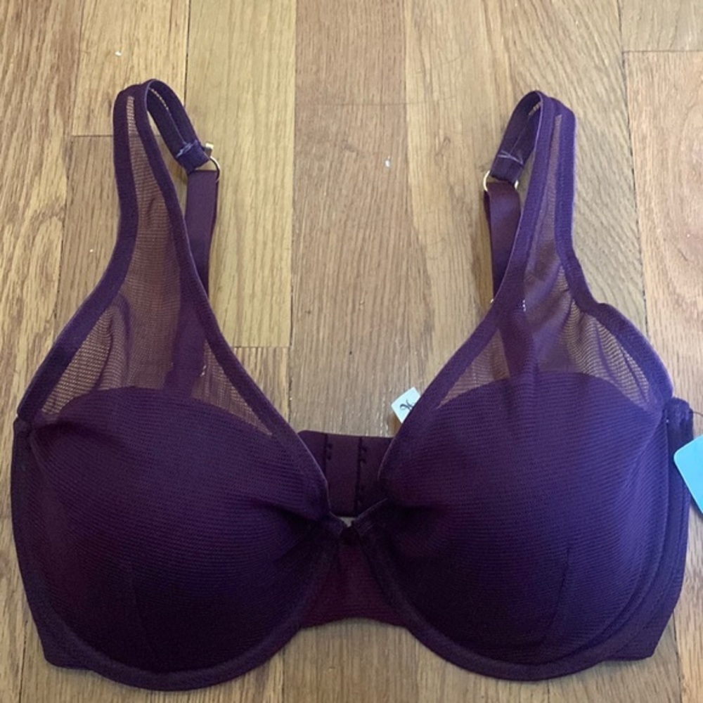 NWT‎ Lively Mesh Bra in Plum (Purple). Size 32DD, Style 42180, From Nordstrom